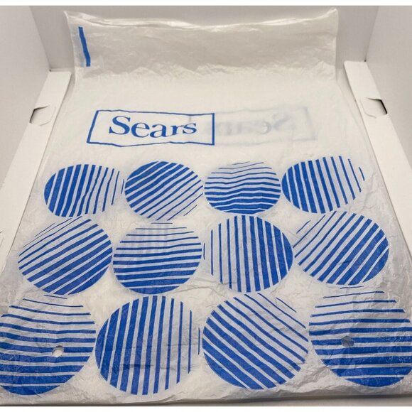 Vintage Sears Department Store 1970’s-1980’s White Plastic Shopping Bag Canada - Picture 1 of 7